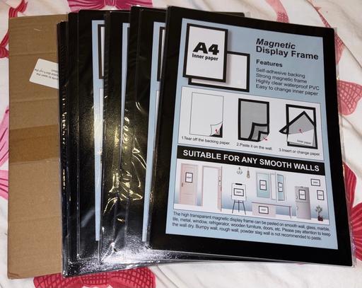  — Pack of approx 10 a4 magnetic frames black