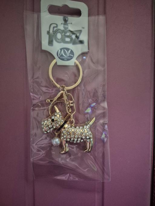  — new Diamonte Dog Keychain