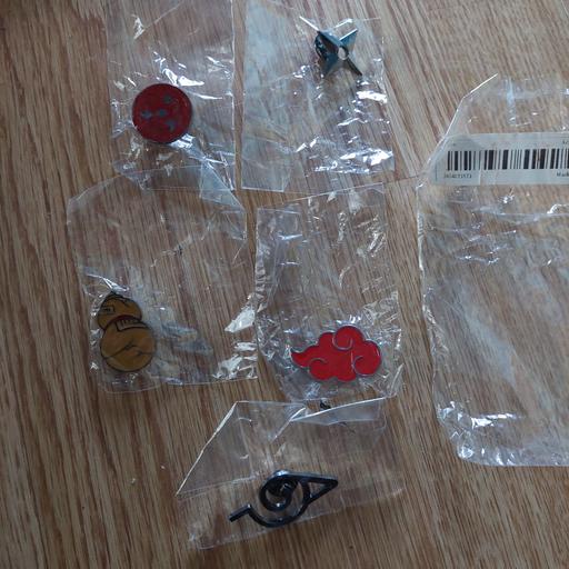  — anime naruto pin badges new x 5