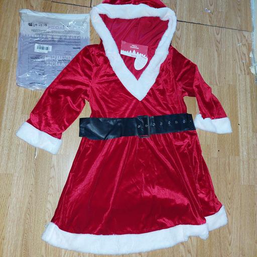  — christmas Mrs santa dress hood and belt new