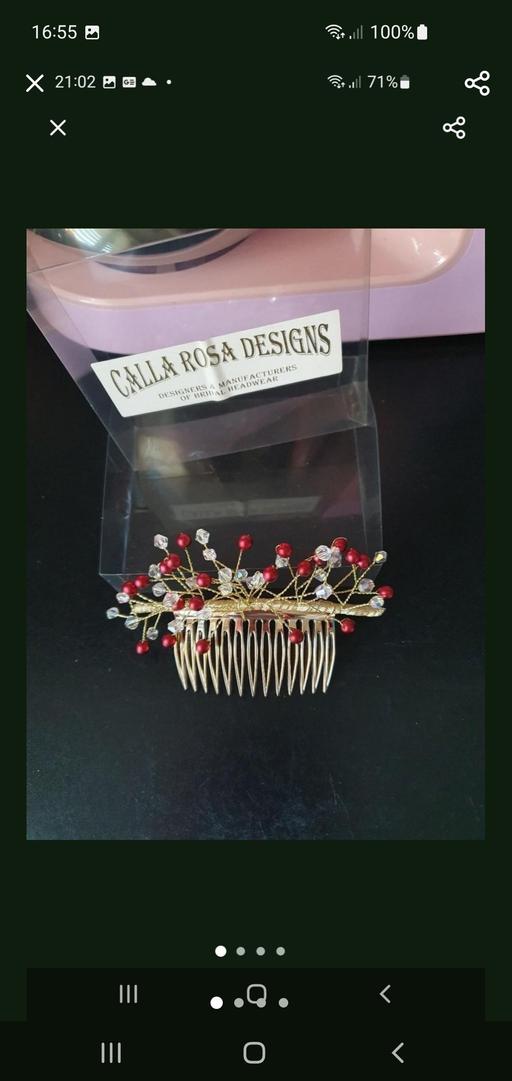  — bridal hair comb/fascinator NEW