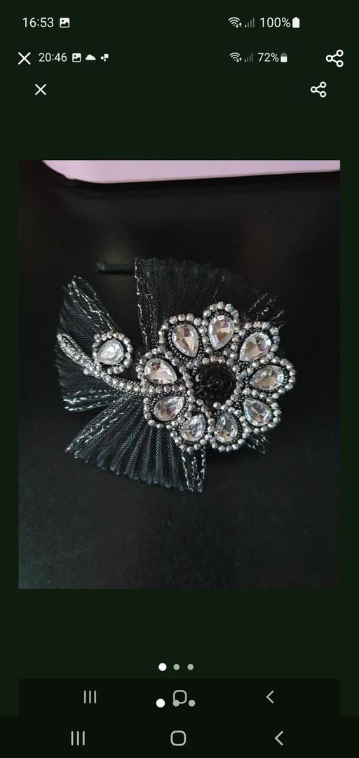  — ladies black fascinator NEW