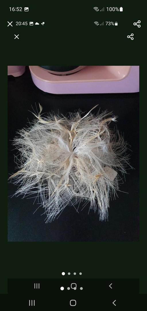  — ladies ivory/cream fascinator NEW