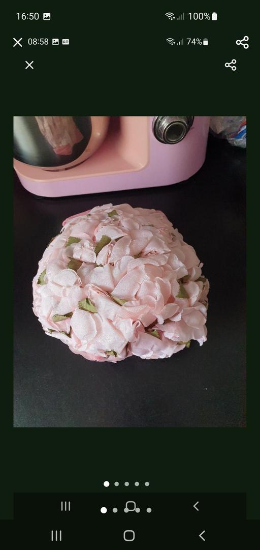  — vintage flower trim hat