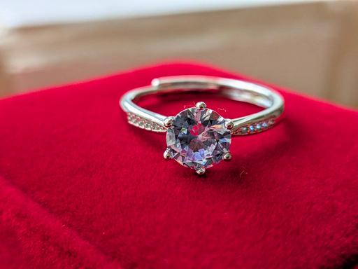  — Silver Brilliant Cut Solliter Ring