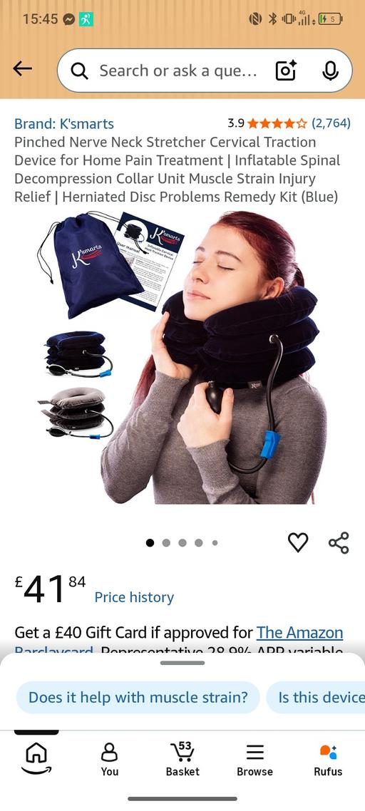  — neck support