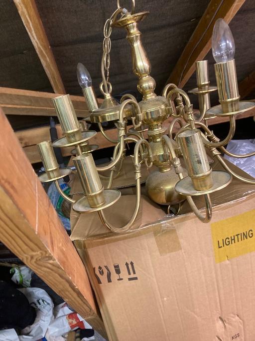  — Brass chandelier