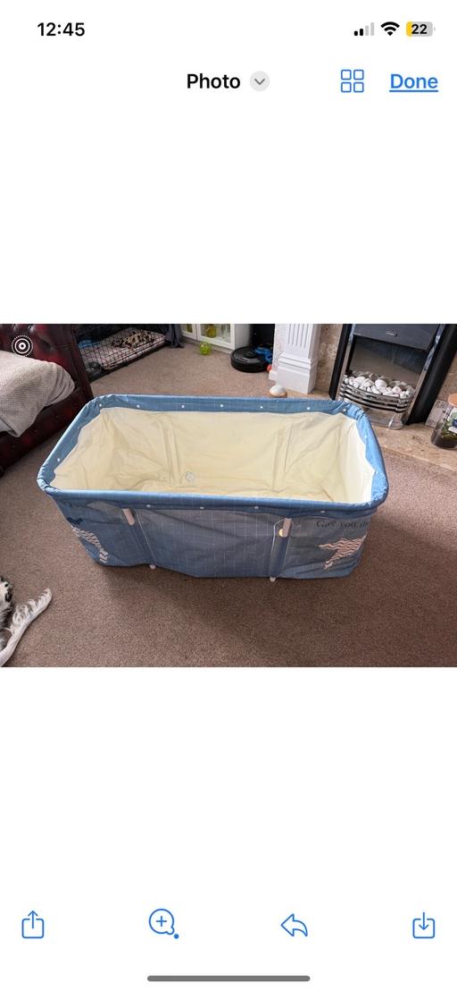  — Foldable l Bath Tub - Blue Fabric,