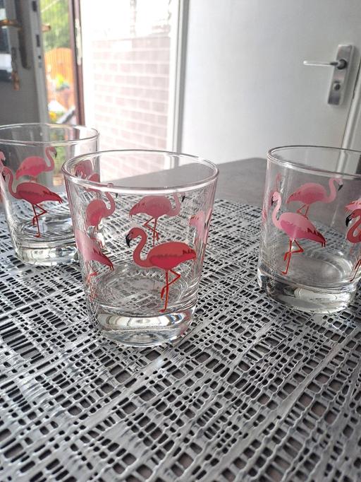  — 3 new flamingo glasses