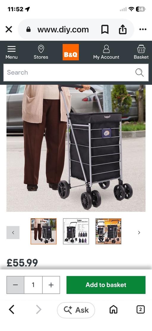  — Hopper shopping  trolley  Rrp £56