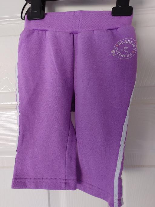  — Baby girls purple joggers size 3-6 months