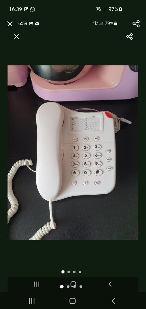  — telephone with orange flashing light
