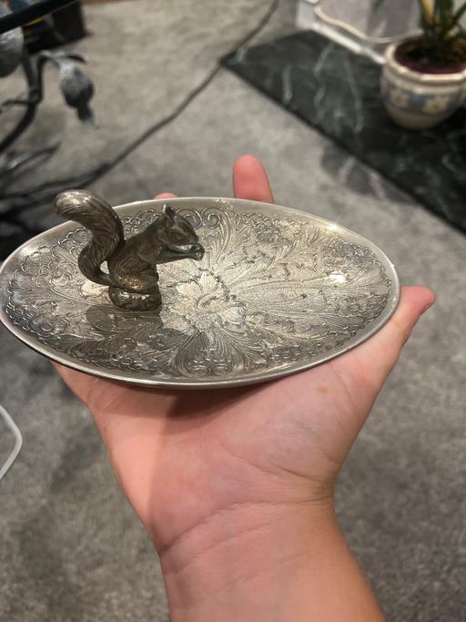  — Silver plated bird feeder