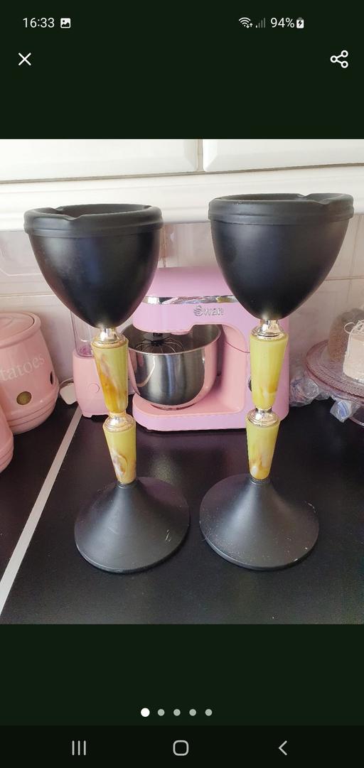  — vintage floor standing ashtrays x 2 1960s/70s