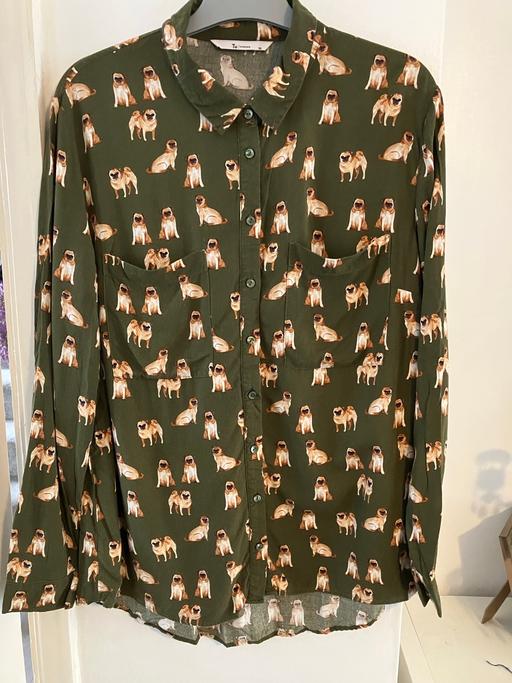  — TU pug print blouse size 18
