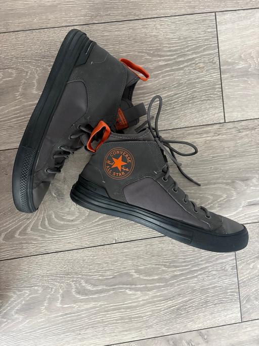  — Converse grey high top trainers size 8.5