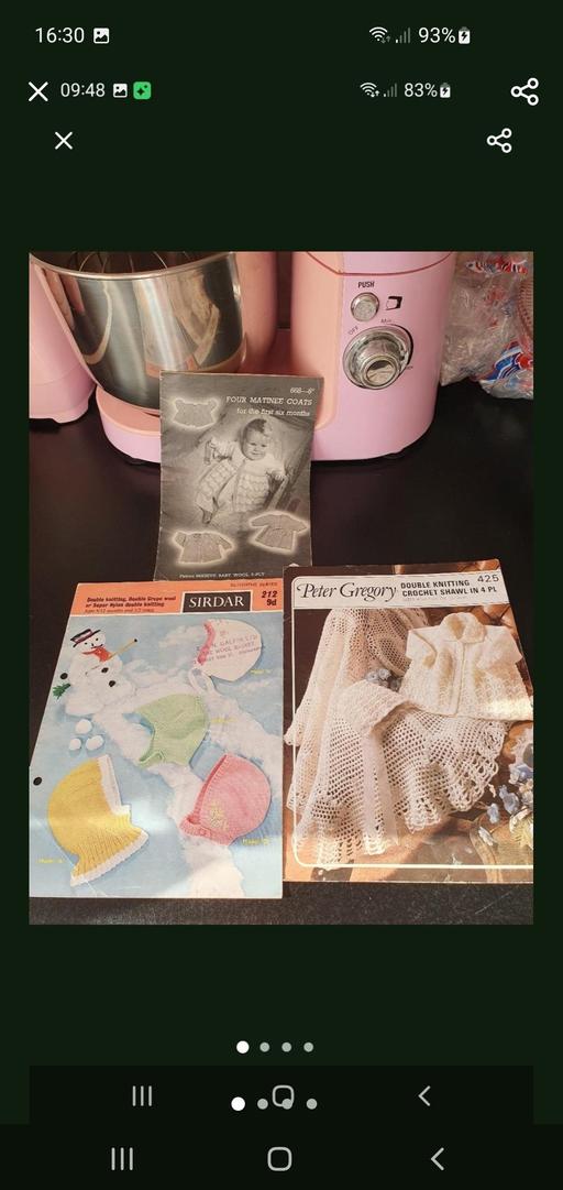  — vintage knitting patterns x 3