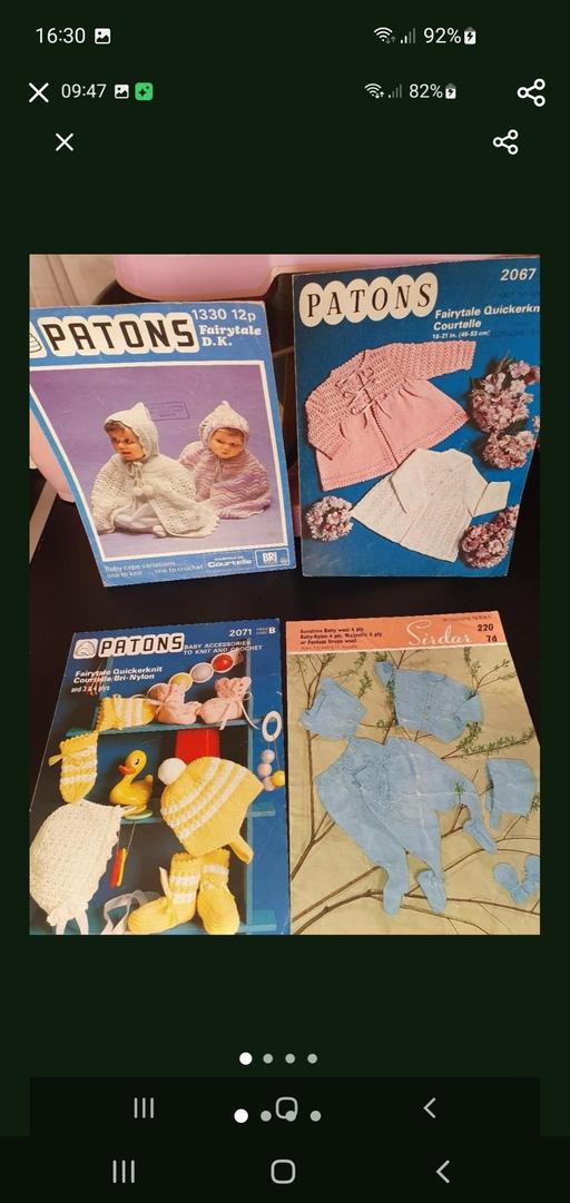 — vintage knitting patterns x 4
