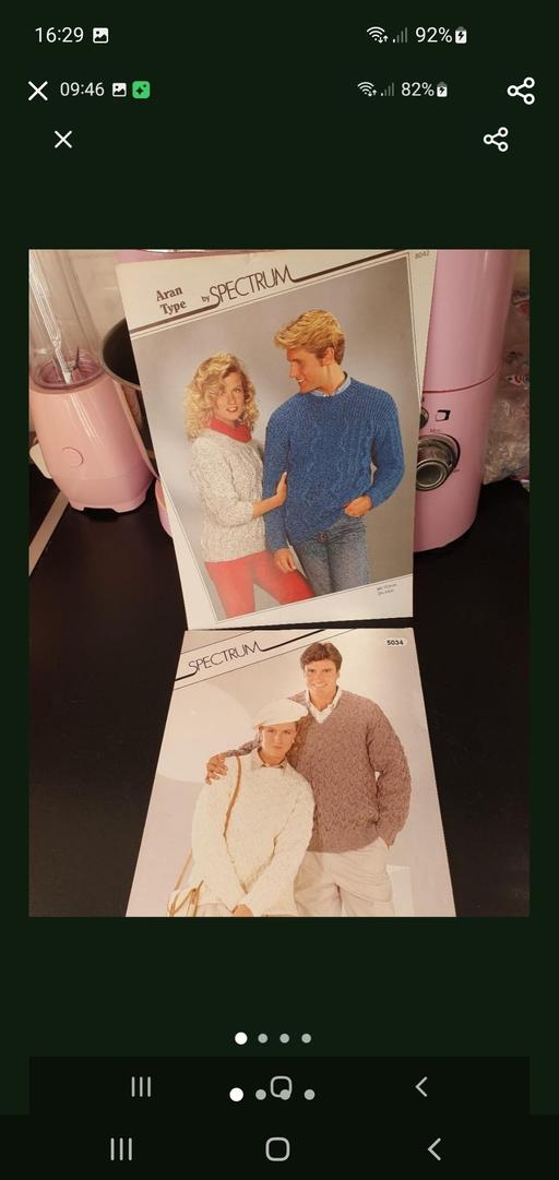  — vintage knitting patterns x 2