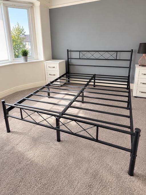  — King Size Black Metal Bed Frame