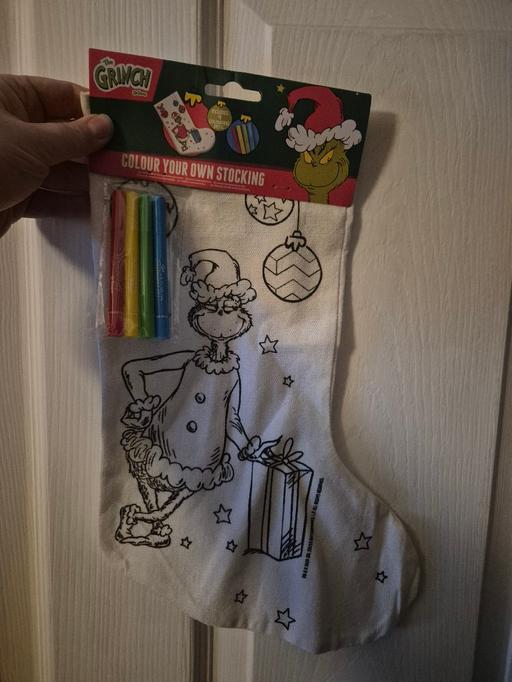  — new Colour Your Own Grinch Stocking