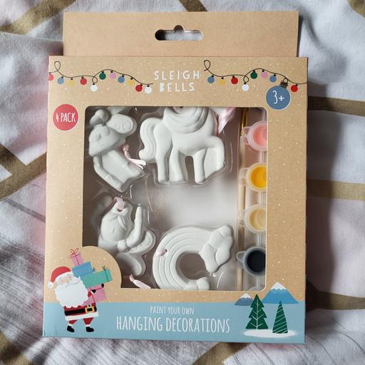  — new Xmas Paint Your Own Hanging Decs