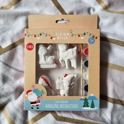 — new Xmas Paint Your Own Hanging Decs