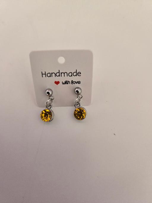  — Yellow Birthstone Stud Earrings