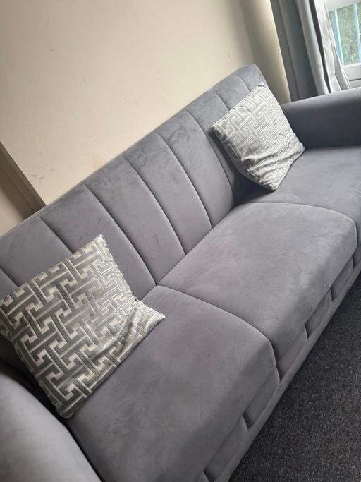  — 2+3 Seater Sofa Bed with ottoman storage GREY