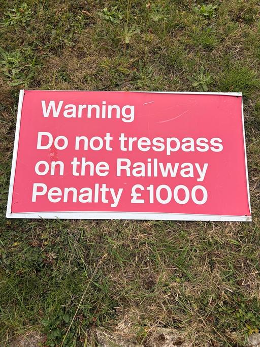  — Railway sign W28in H16in