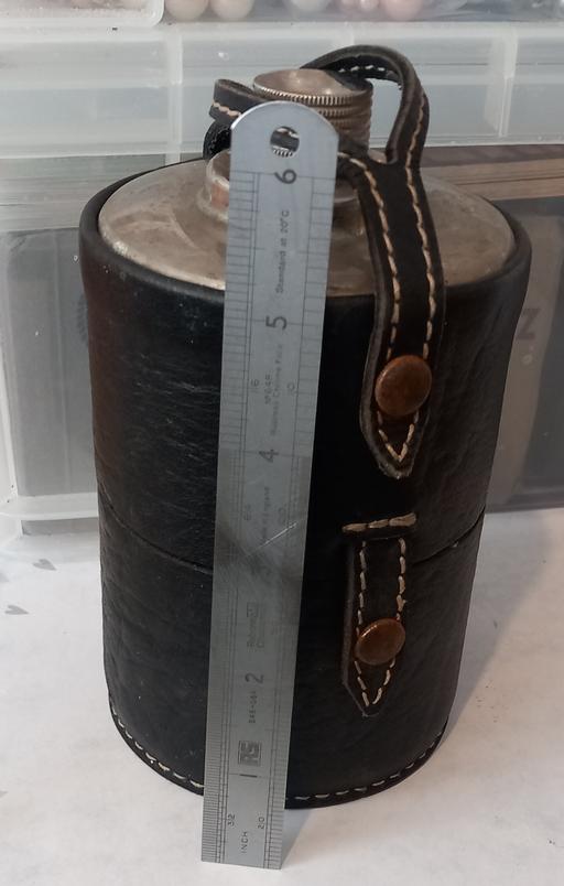  — West Germany Stitched Leather Twin Hip Flasks
