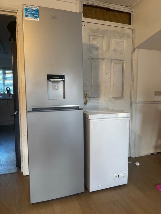  — BEKO Silver FRIDGE & White CHEST FREEZER £135