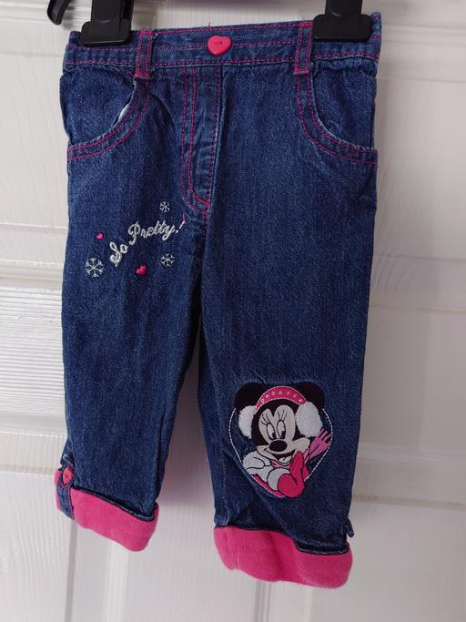  — Baby girls Minnie mouse jeans size 3-6 months