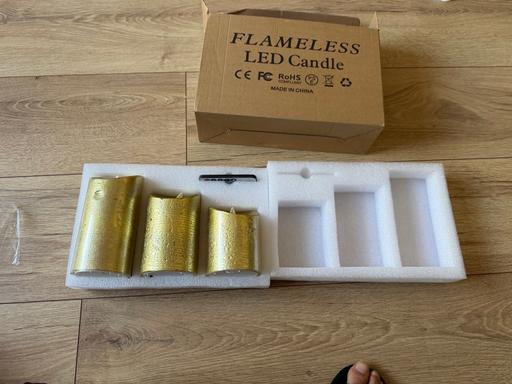  — Gold Flameless LED Candle Set
