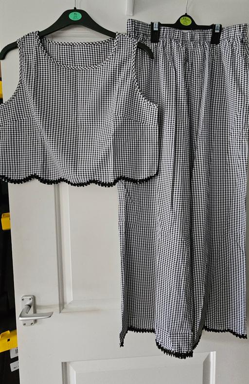  — Black & White Gingham Check Co-Ord Lounge Set