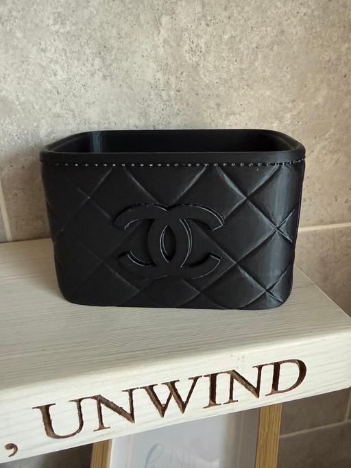  — 🖤 Black Quilted Designer-Style Storage Basket