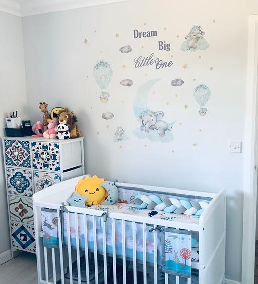  — Baby Cot Adjustable Height with Mattress