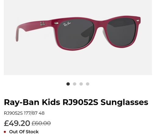  — Ray Ban Junior Sunglasses