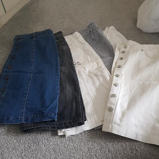  — 6 COTTON AND DENIM SKIRTS 14-16