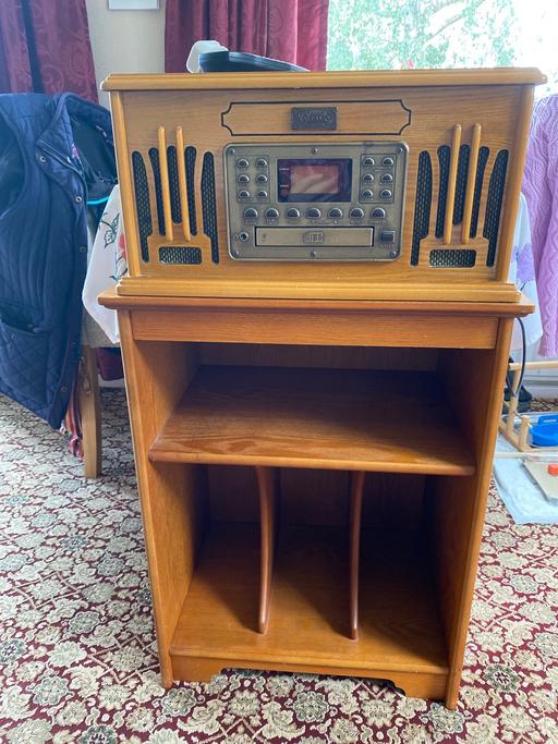  — Antique style record player radio tape & cd