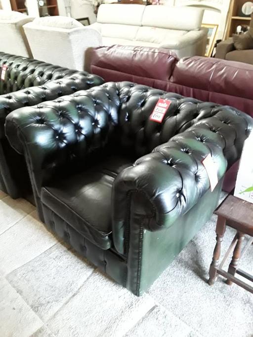  — CHESTERFIELD green/black club armchair
