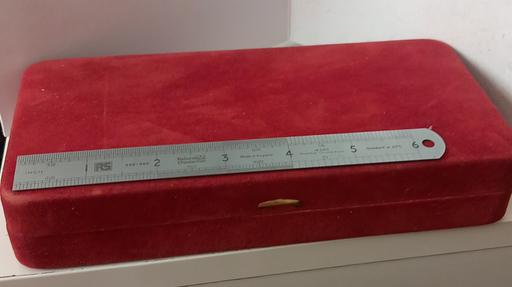  — 70s Red Velvet & Black Jewellery Box