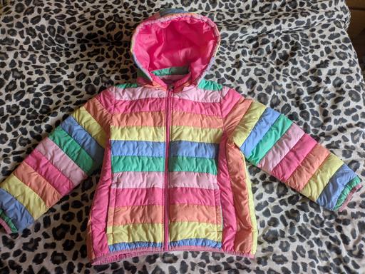  — crew clothing girls rainbow coat 10-11