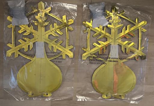  — 2 medium sized Christmas ceiling decorations