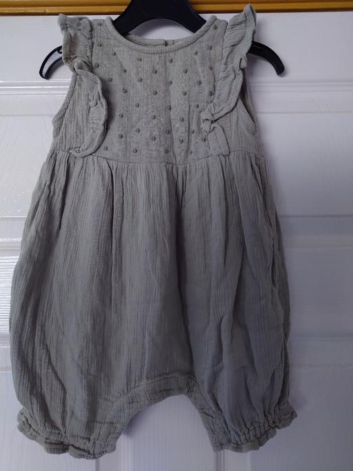  — Girls green romper size 12/18 months