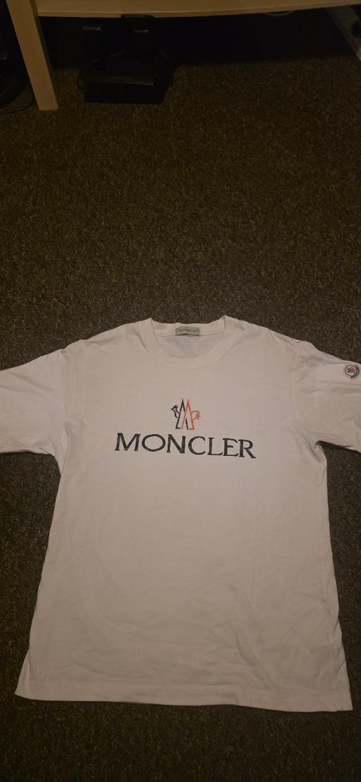  — VGC Mens White Moncler T Shirt SzMed RRP £250