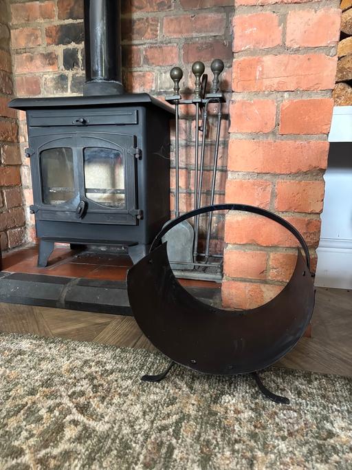  — Black Metal Fire Wood Store