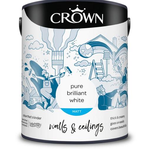  — White Paint Crown Premium Matt Emulsion White