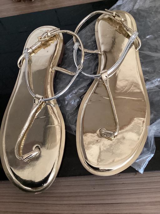  — Size 6 gold sandals