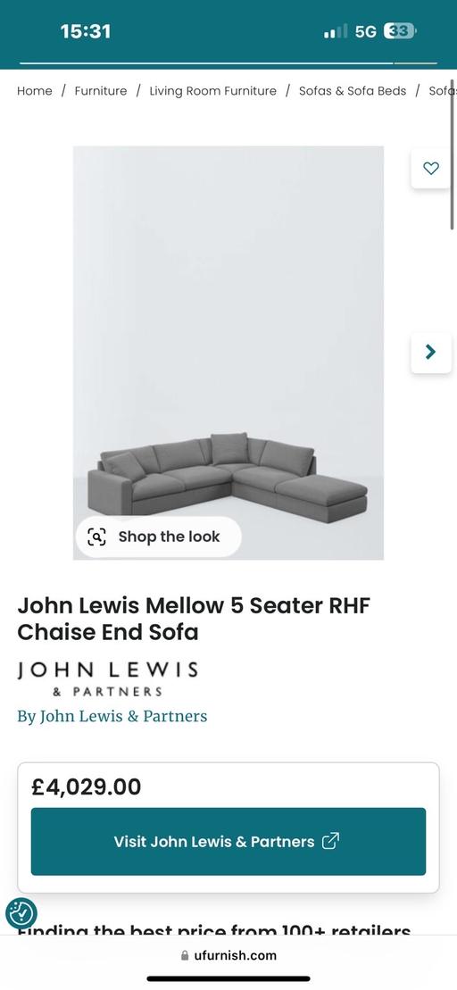  — 5 Seater Corner Sofa BARGAIN